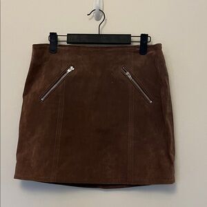 Blank NYC Chocolate Suede Mini Skirt